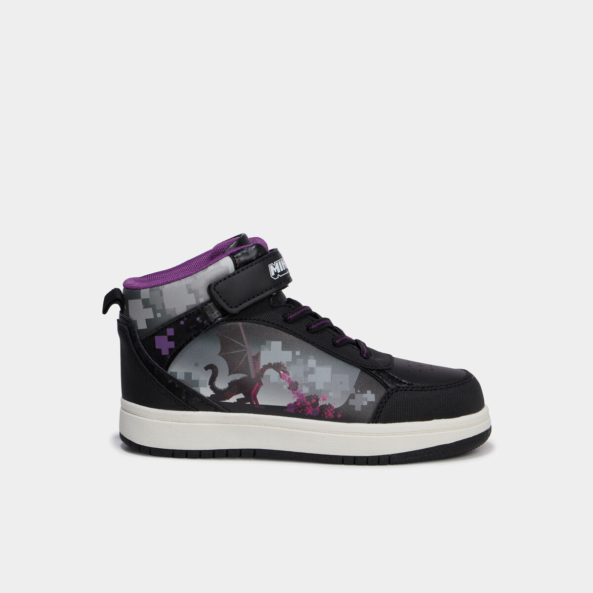 Baskets montantes Minecraft noir gar&ccedil;on