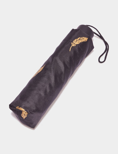 Parapluie rétractable pliant noir mixte