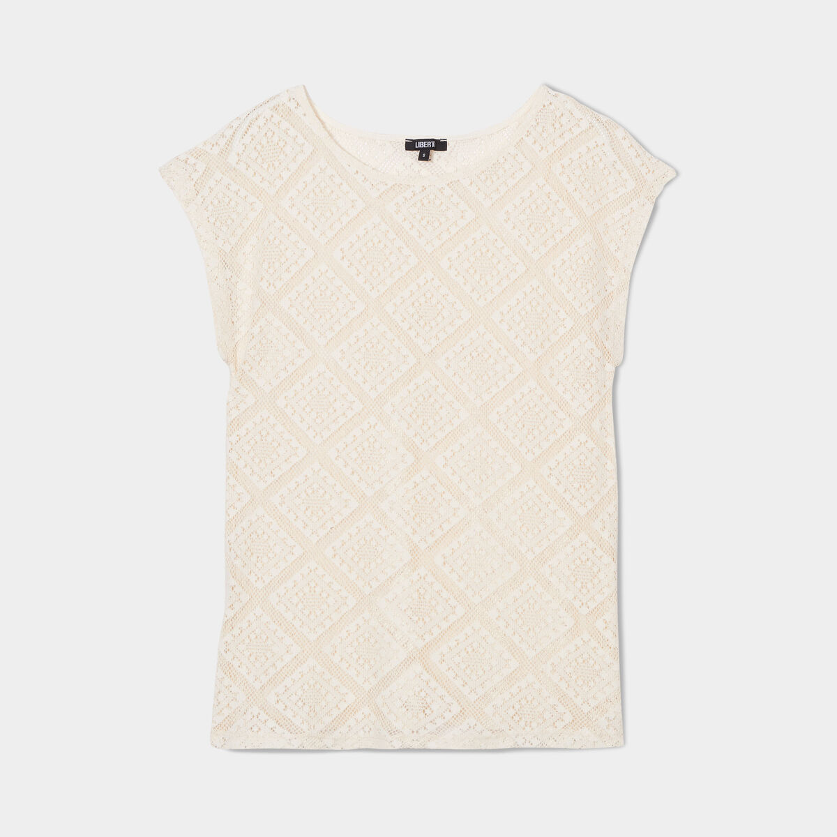 T-shirt dentelle oversize Liberto ecru femme