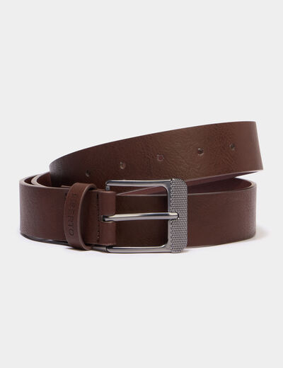 Ceinture marron cognac homme