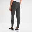 Legging taille haute &eacute;lastiqu&eacute;e gris fonc&eacute; femme