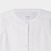 Gilet manches longues boutonné coton blanc bébé fille