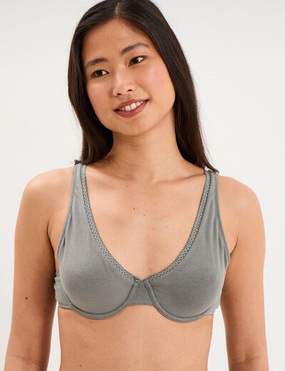Soutien-gorge foulard coton majoritaire vert clair femme