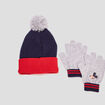 Ensemble bonnet et gants Mickey bleu marine garçon