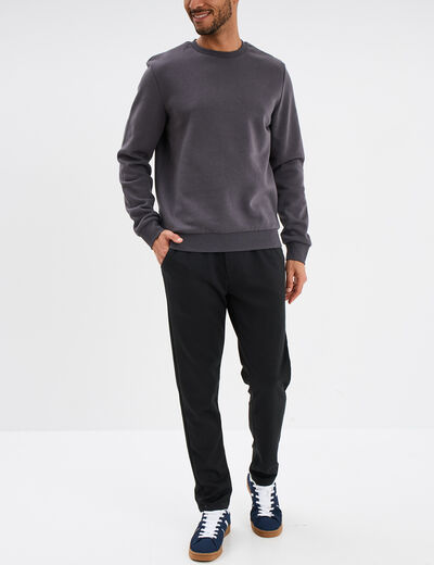Pantalon chino slim noir homme