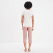 Ensemble pyjama corsaire 2 pièces blanc femme