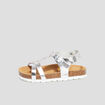 Sandales en cuir ecru fille