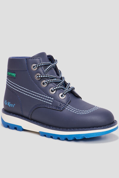 Bottines Kickers Krally bleu marine garçon