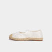 Ballerines avec broderie blanc femme