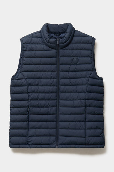 Doudoune sans manches l&eacute;g&egrave;re d&eacute;perlante bleu marine homme