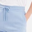 Pantalon jogging droit molleton bleu clair femme