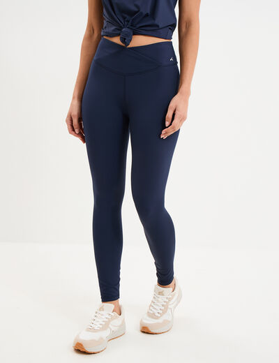 Legging de sport taille haute bleu marine femme