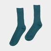 Lot 2 paires chaussettes côtelées bleu canard homme