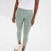 Legging 7/8 &egrave;me taille &eacute;lastiqu&eacute;e vert pastel femme