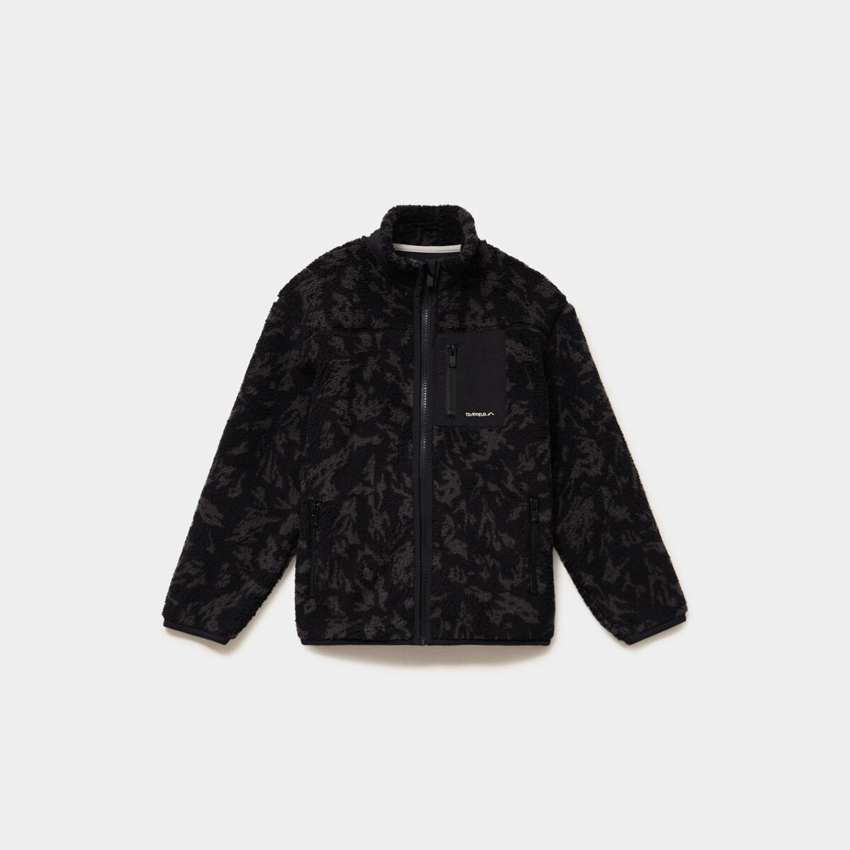 Gilet polaire zipp&eacute; col montant noir gar&ccedil;on