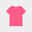 T-shirt manches courtes en coton rose fushia fille