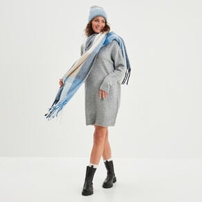 robe pull courte avec strass gris femme Robe pull courte avec strass gris femme