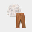 Ensemble de jogging 2 pi&egrave;ces ecru b&eacute;b&eacute; gar&ccedil;on