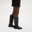 Bottes hautes avec boucles noir femme