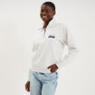 Sweat col camionneur zipp&eacute; gris clair femme