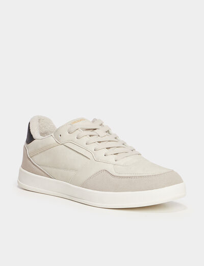 Tennis basses &agrave; lacets gris homme