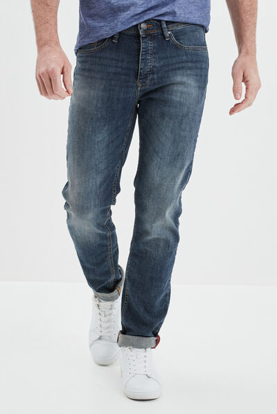 Jeans straight taille standard denim double stone homme