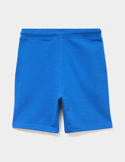 Short de jogging droit coton Spider-Man bleu gar&ccedil;on
