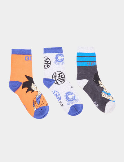 Lot 3 paires chaussettes Dragon Ball Z multicolore garçon