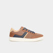 Tennis basses &agrave; lacets marron clair homme