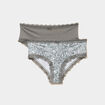 Lot 2 shortys microfibre ecru femme