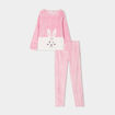Ensemble pyjama effet polaire mauve fille