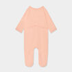 Dors-bien boutonné coton rose saumon bébé fille