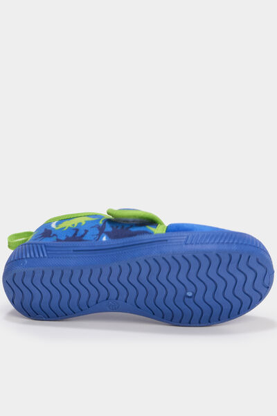 Chaussons &agrave; scratchs bleu gar&ccedil;on
