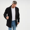 Manteau mi-long 3 en 1 &agrave; capuche noir homme