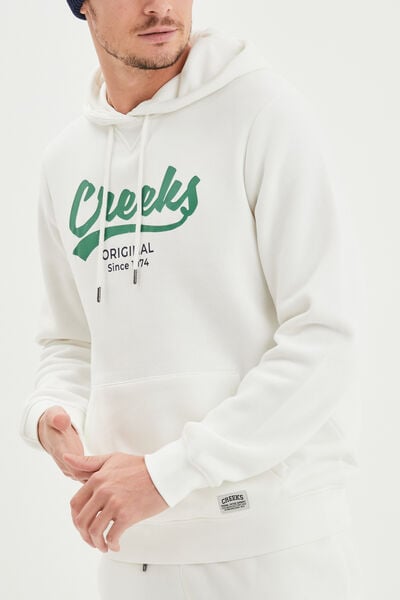 Sweat &agrave; capuche avec cordon hoodie blanc homme
