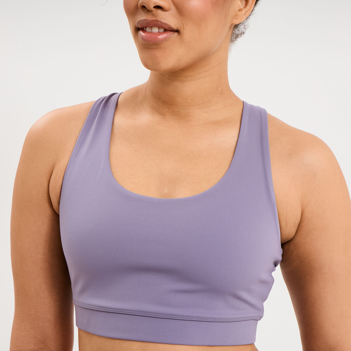Brassi&egrave;re de sport dos nageur violet femme