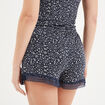 Short de pyjama avec dentelle bleu marine femme