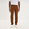 Pantalon chino droit stretch camel homme