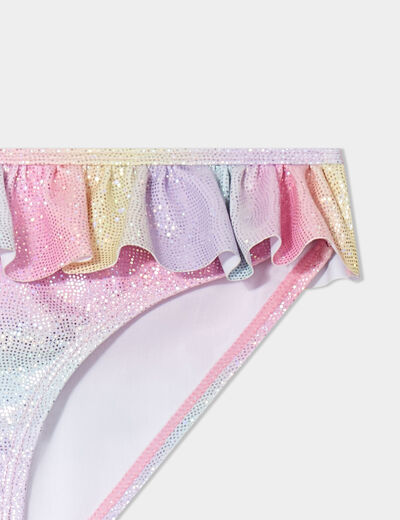 Maillot de bain 2 pièces rose fille