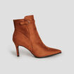 Bottines boucles et talons aiguilles marron femme