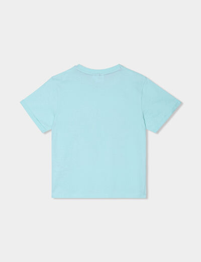 T-shirt manches courtes Pat Patrouille vert turquoise fille
