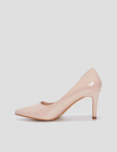 Escarpins vernis à talons Mosquitos beige femme