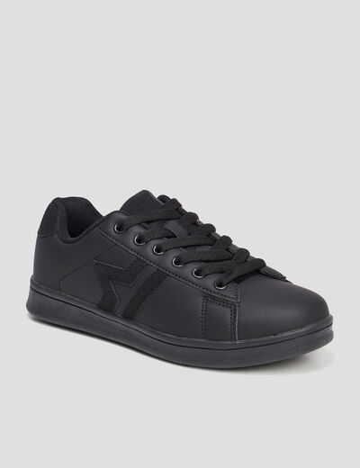 Tennis basses à lacets Creeks Thisto noir garçon