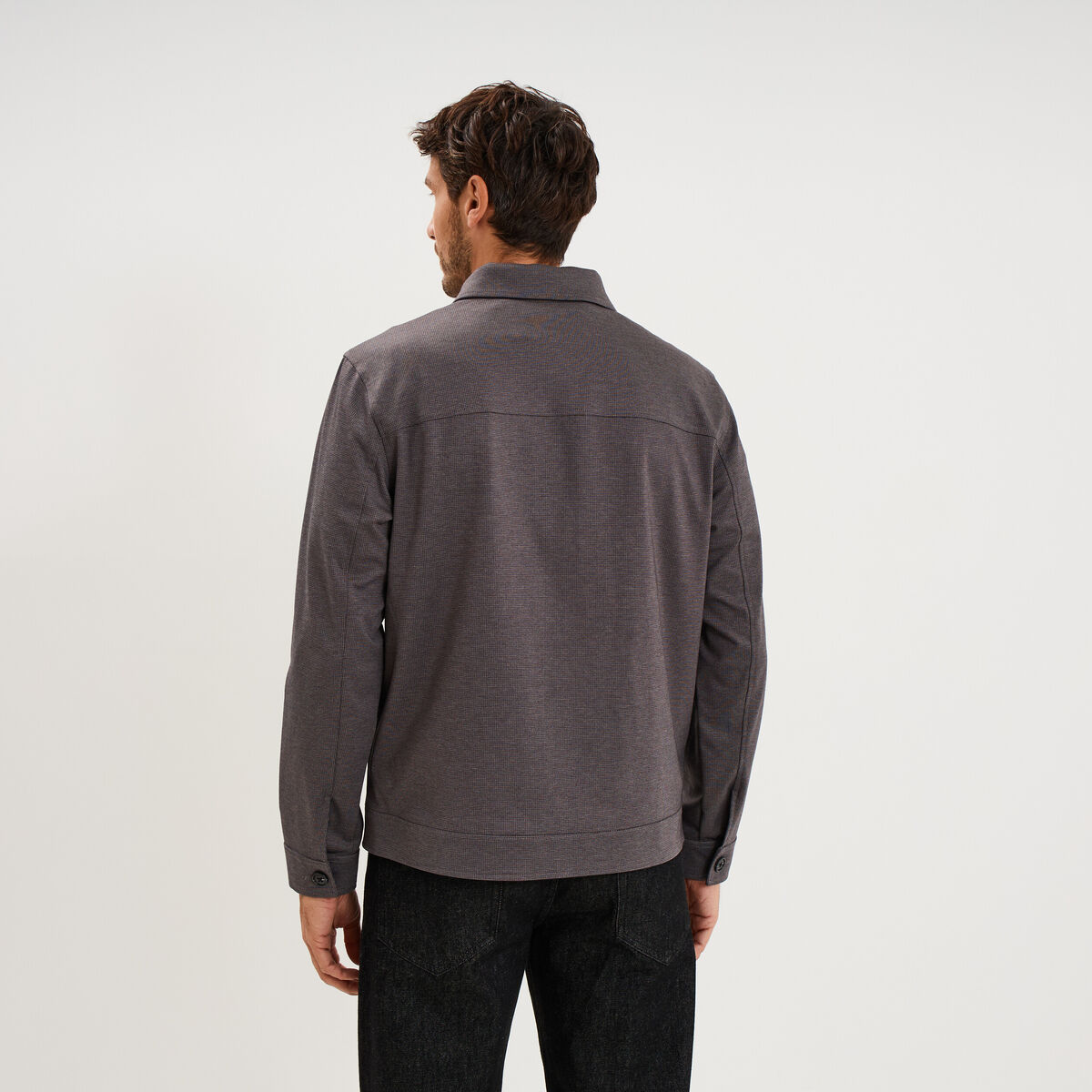 Surchemise zipp&eacute;e s&eacute;chage rapide gris homme