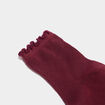 Lot 5 paires socquettes c&ocirc;tel&eacute;es bordeaux femme