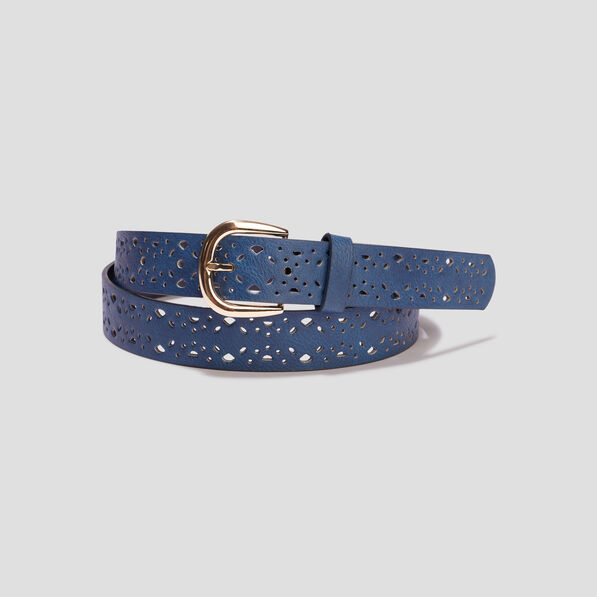ceinture perforee bleu marine femme Ceinture perforée bleu marine femme