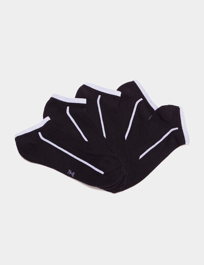 Lot 5 paires chaussettes noir femme