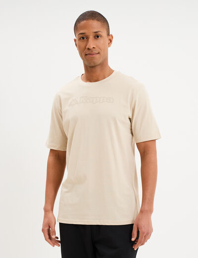 T-shirt manches courtes coton Kappa gris clair homme