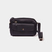 Sac pochette avec poche &agrave; rabat noir femme