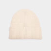 Bonnet tricot&eacute; ivoire femme